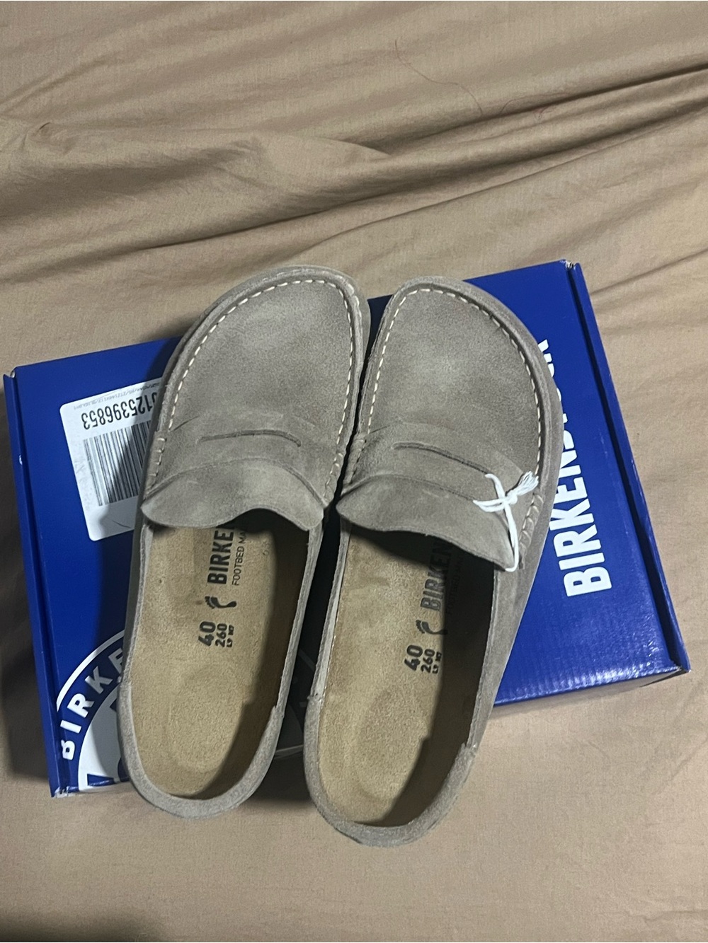 Birkenstock Naple Loafers in Taupe Gray
